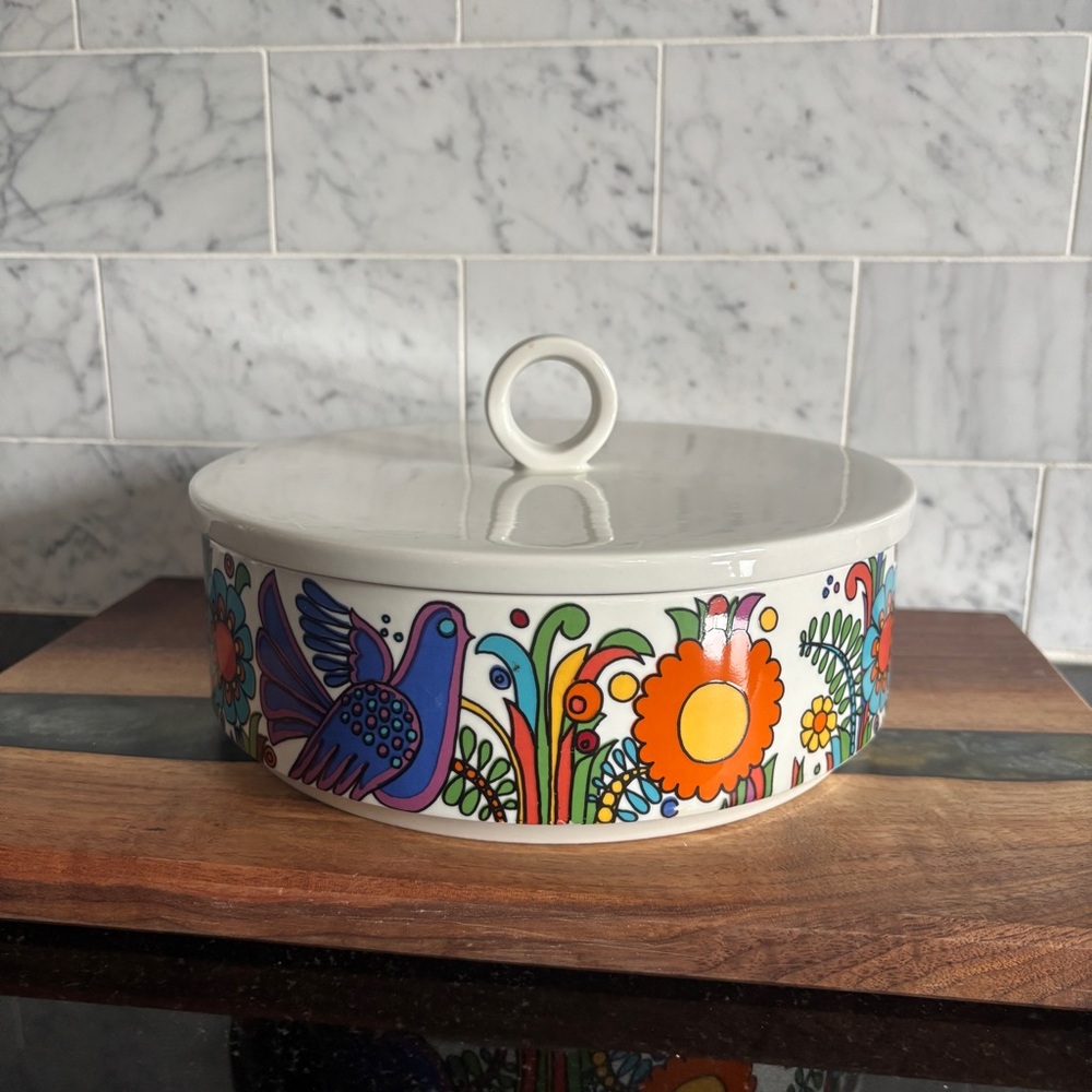 Vintage Villeroy & Boch Acapulco 8” Lidded Casserole Serving Dish